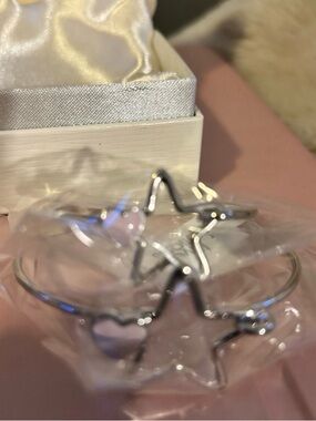 Enesco Silver Star Bracelet with Pink Heart Accents mommy /baby